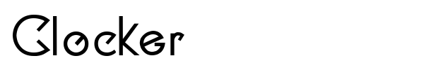 Clocker font preview